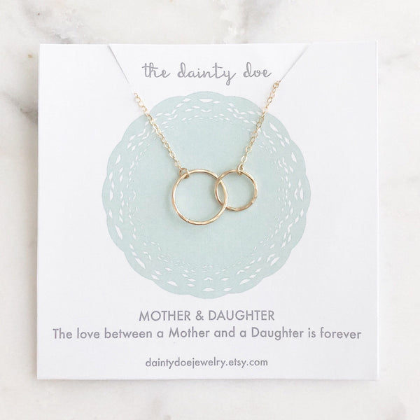 Mother Daughter Necklace, Mom Necklace, Gold Filled Necklace, Christmas Gift for Mom from Daughter