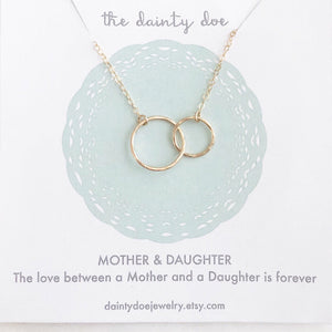 Mother Daughter Necklace, Mom Necklace, Gold Filled Necklace, Christmas Gift for Mom from Daughter