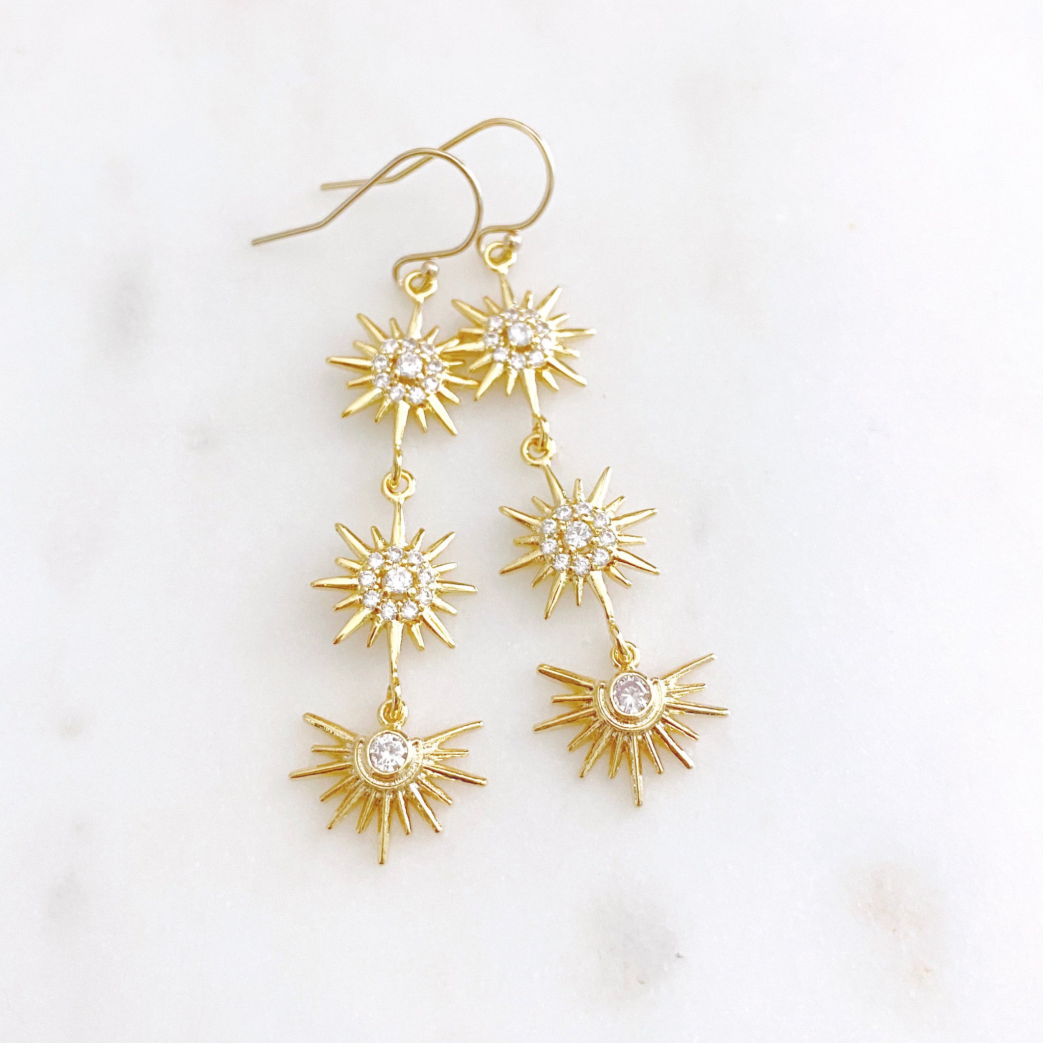 Bristol Long Starburst Earrings – The Dainty Doe