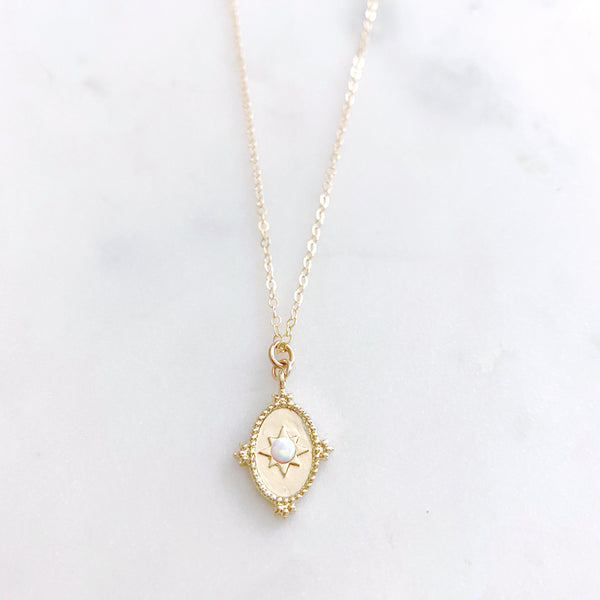 Opal Necklace, White Opal Necklace, Gold Filled Necklace, Dainty Gold Necklace, Mom Gift, Mothers Day Gift from Daughter, Remi