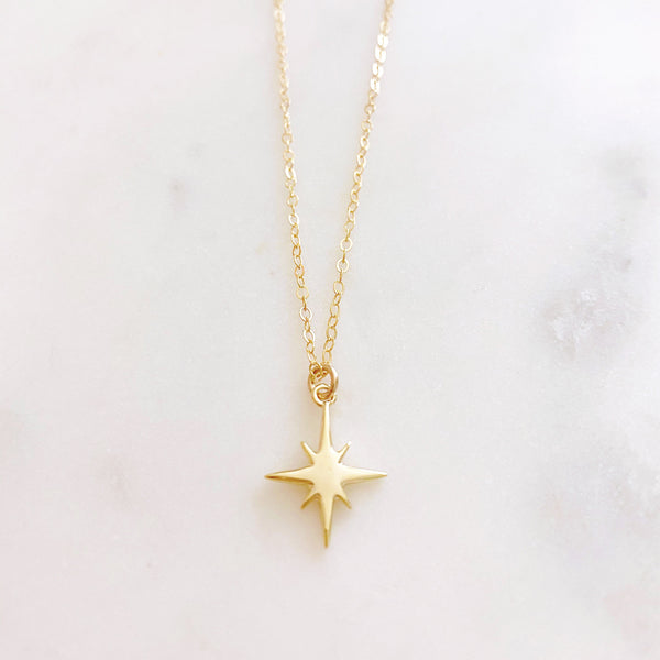 North Star Necklace, Celestial Jewelry, Dainty Gold Necklace, Best Friend Birthday Gifts, Capri