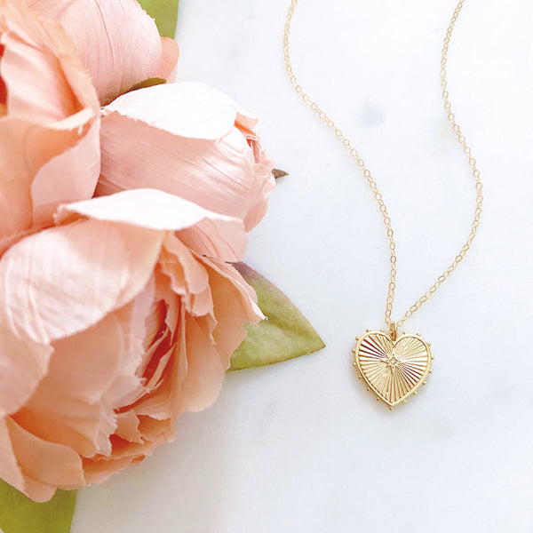 Heart Necklace, Gold Heart Necklace, Dainty Gold Necklace, Gold Filled Necklace, Anniversary Gift for Girlfriend