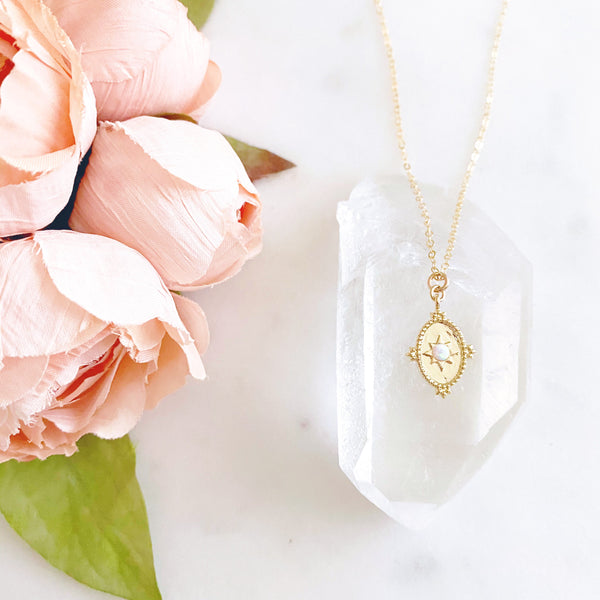 Opal Necklace, White Opal Necklace, Gold Filled Necklace, Dainty Gold Necklace, Mom Gift, Mothers Day Gift from Daughter, Remi