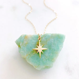 North Star Necklace, Celestial Jewelry, Dainty Gold Necklace, Best Friend Birthday Gifts, Capri